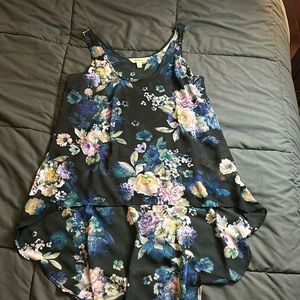 Decree sheer top with lowered back